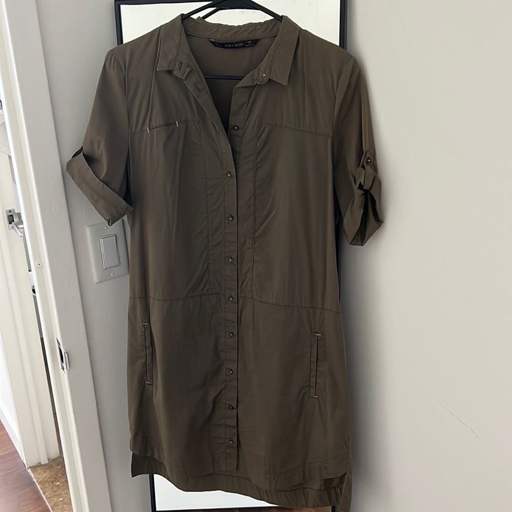 Dark khaki Zara dress